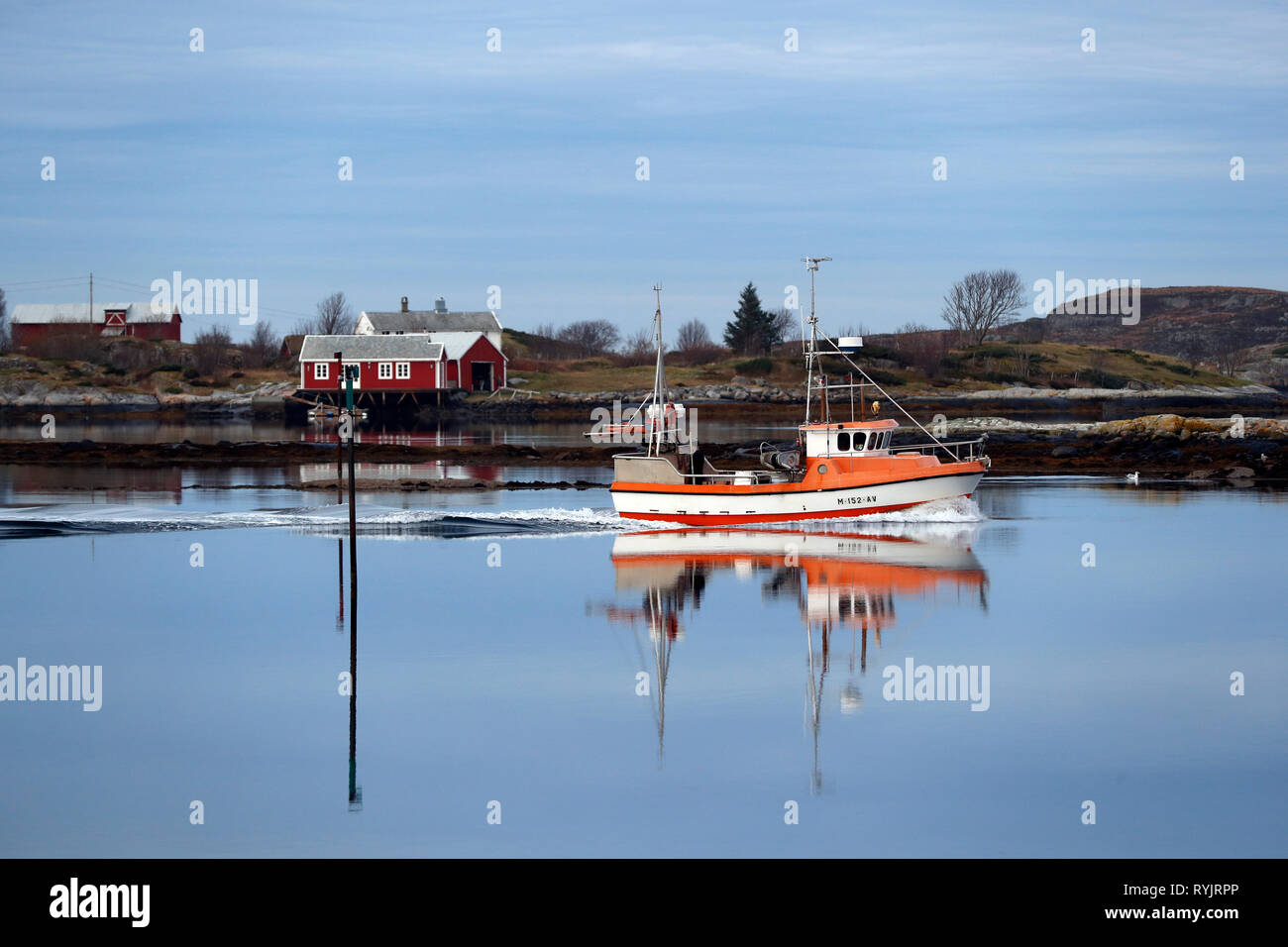 Chalutier de pêche. La Norvège. Banque D'Images