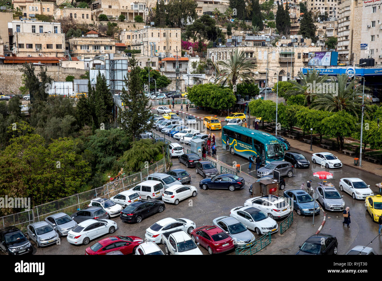 Le centre-ville de Naplouse, en Cisjordanie, en Palestine. Banque D'Images