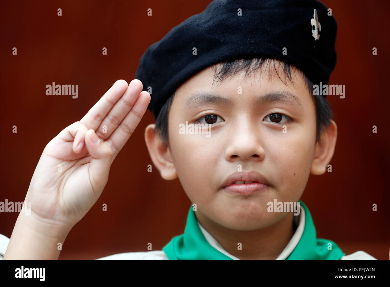 Le mouvement scout. Boy-scout. Can Tho. Le Vietnam. Banque D'Images