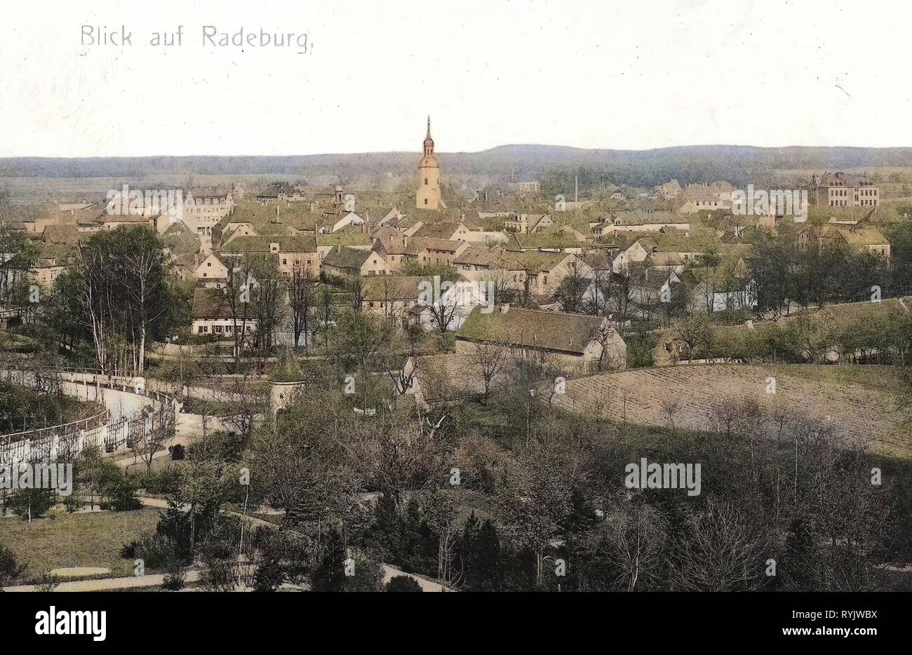 Bâtiments de Radeburg, Stadtkirche Radeburg, 1911, Landkreis Meißen, Radeburg, Allemagne Banque D'Images