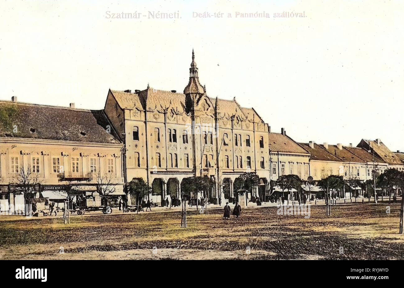 Hôtel Dacia à Satu Mare, 1911, Satu Mare, Szatmar, Nemeti, Deak, un Panononia szalloval ter Banque D'Images