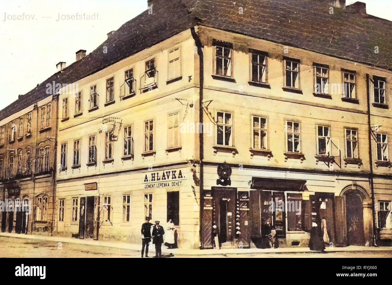 Bâtiments de Josefov (Jaroměř), forteresse de Josefov, 1911, région de Hradec Králové, Josefstadt, Straßenansicht Banque D'Images