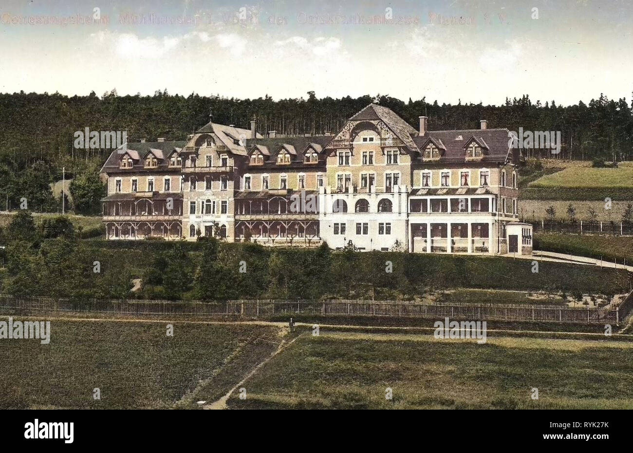 Bâtiments Spa en Saxe, bâtiments en Bad Elster, 1914, Vogtlandkreis, Mühlhausen, Genesungsheim, Allemagne Banque D'Images