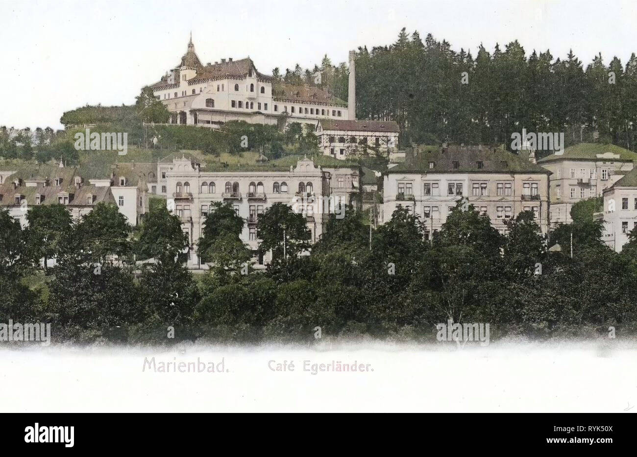 Chateau Monty SPA Resort (Mariánské Lázně, 1901), Région de Karlovy Vary, Marianske Lazne, République tchèque, Egerländer Café Banque D'Images