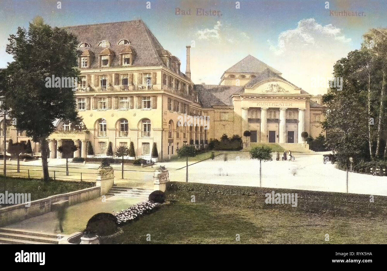 Théâtre de l'Allemagne, les bâtiments de Bad Elster, bâtiments Spa en Saxe, 1916, Vogtlandkreis, Bad Elster, Kurtheater Banque D'Images