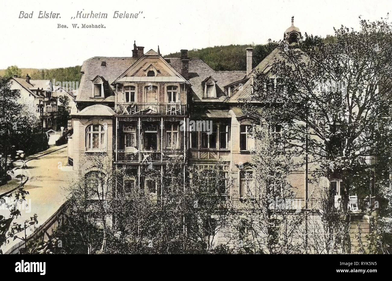 Bâtiments de Bad Elster, bâtiments Spa en Saxe, 1916, Vogtlandkreis, Bad Elster, Kurheim Helene, Allemagne Banque D'Images