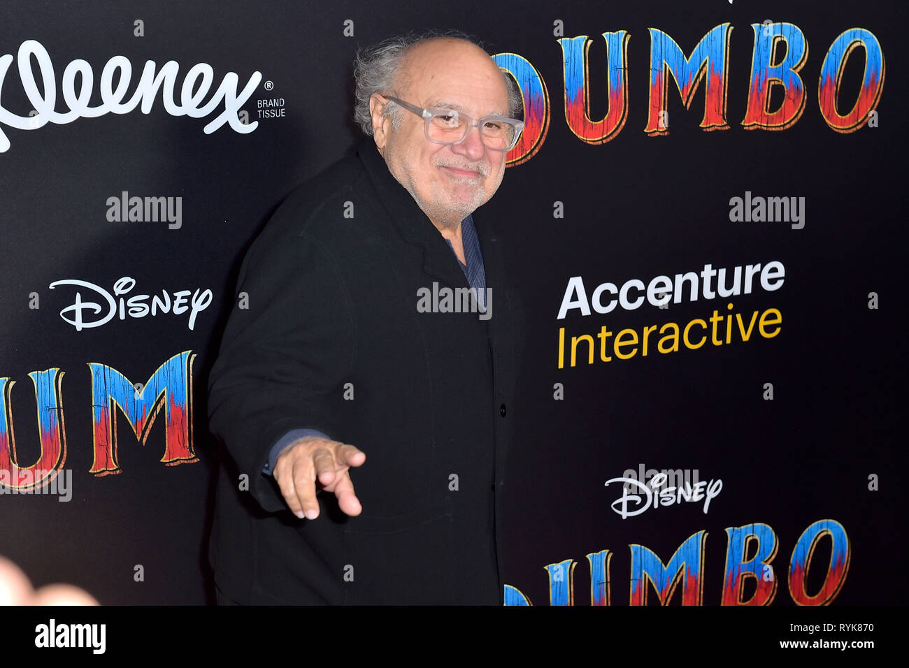 Danny DeVito assister à la première mondiale de 'Dumbo' au El Capitan Theatre le 11 mars;2019 à Los Angeles, Californie. Banque D'Images