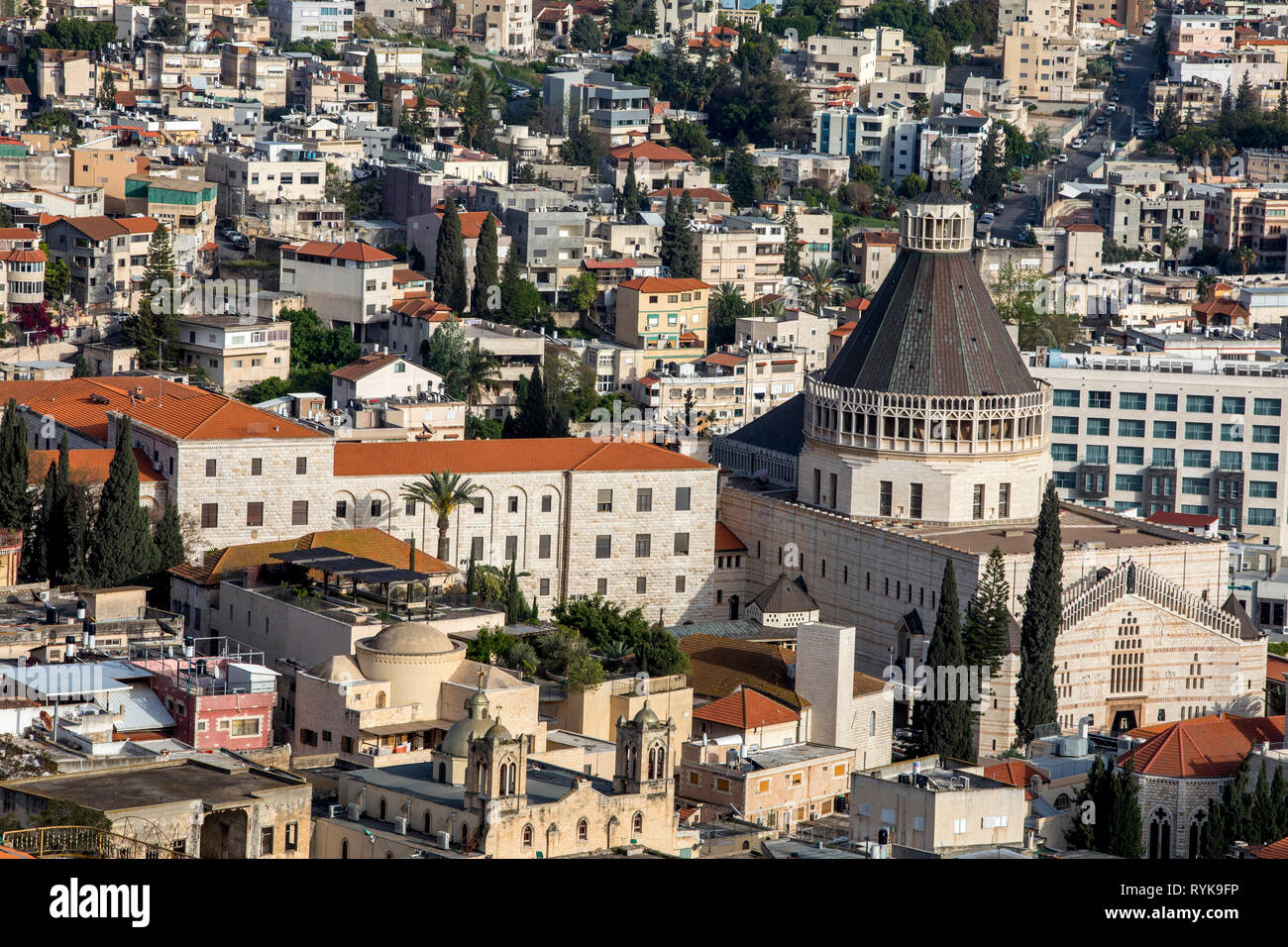 La ville de Nazareth, en Galilée, Israël. Banque D'Images
