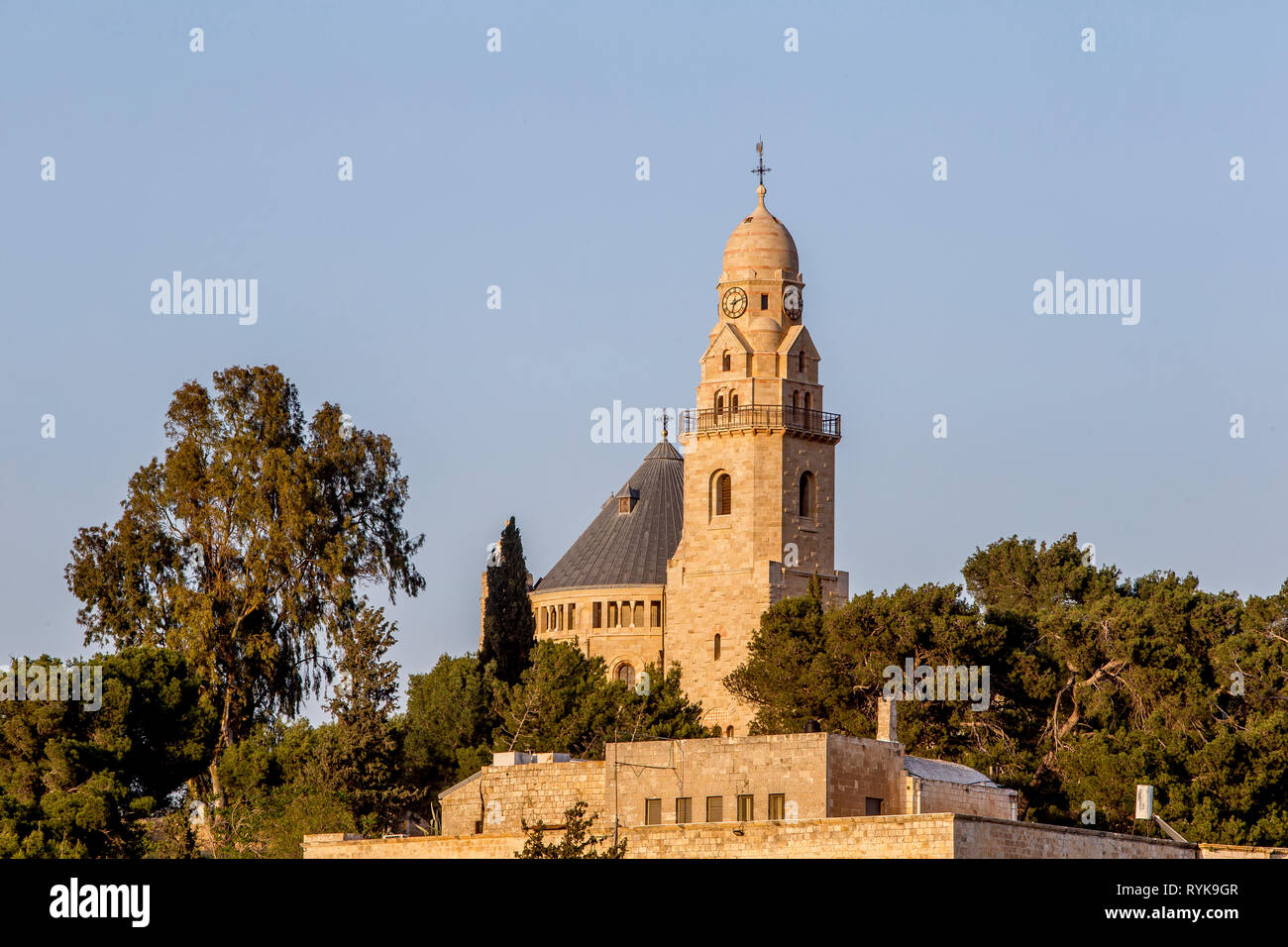 Jérusalem, l'abbaye de la Dormition sur le mont Sion, Israël. Banque D'Images