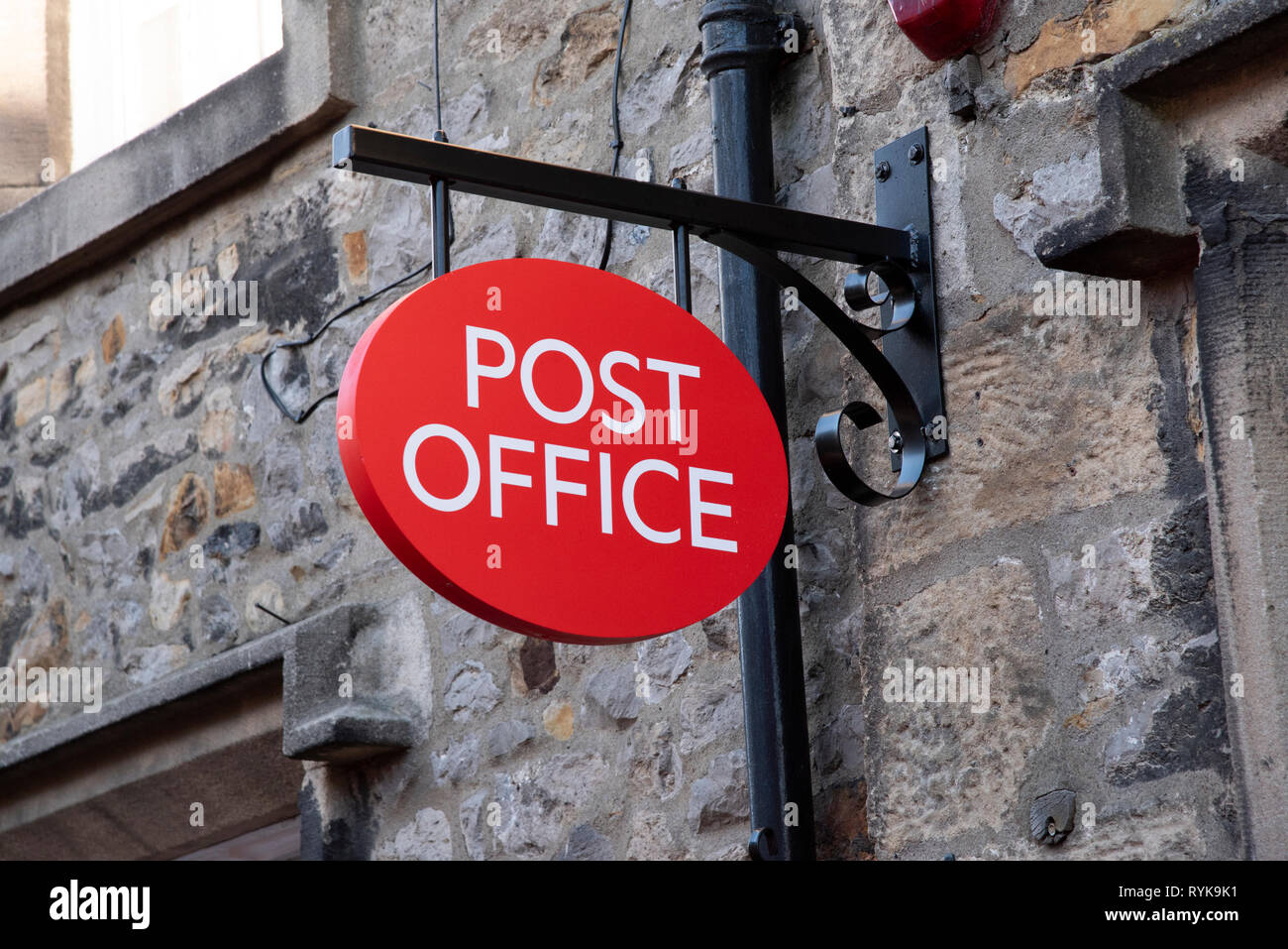Bureau de poste signe, Slaidburn village, Clitheroe, Lancashire. Banque D'Images