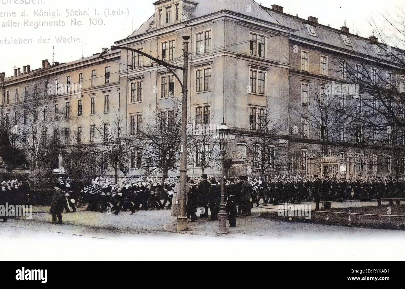 1. Königlich Saxon Leib-Grenadier-Regiment Nr. 100, 1899, Dresde, Kaserne des régiments de grenadiers, n°100, Allemagne Banque D'Images