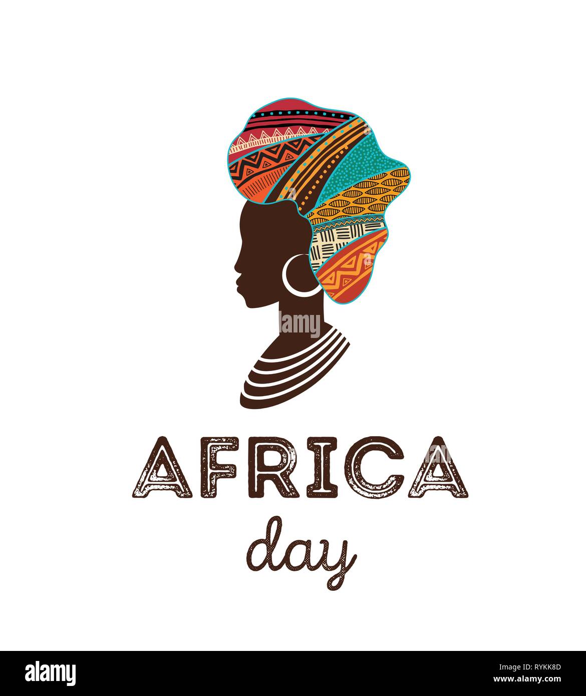 Heureuse Journée de l'Afrique. Vector affiche, bannière, card Illustration de Vecteur