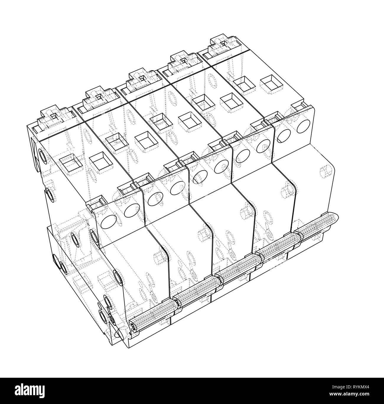 Coupe-circuit automatique concept. Vector Illustration de Vecteur