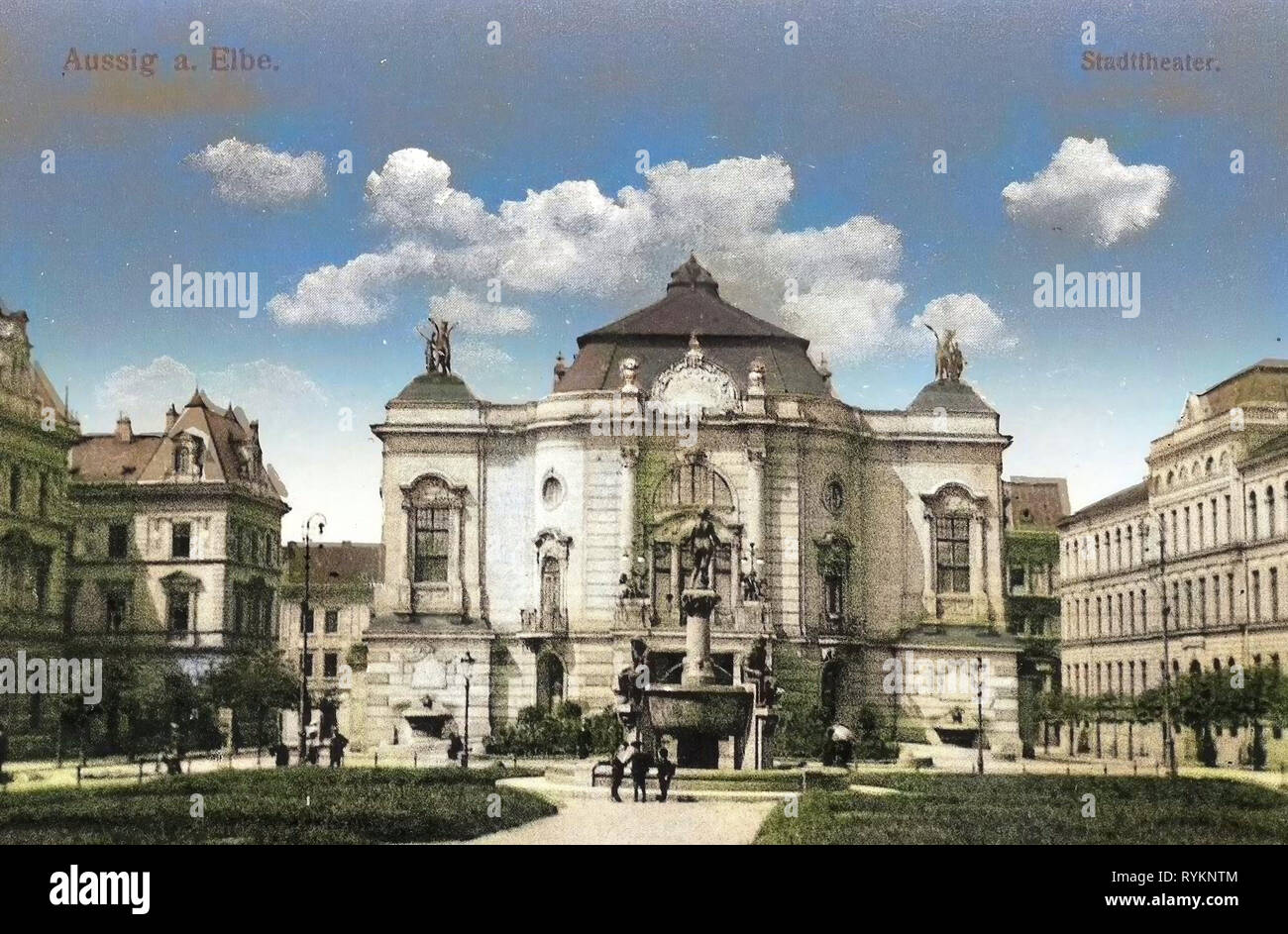 Théâtre à Ústí nad Labem, bâtiments à Ústí nad Labem, 1912, d'Ústí nad Labem, Aussig, Stadttheater, République Tchèque Banque D'Images