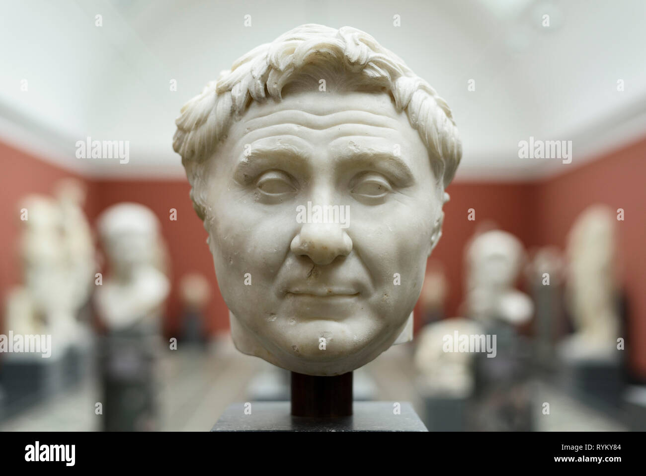 Copenhague. Le Danemark. Buste de Pompée le Grand. Ny Carlsberg Glyptotek. Gnaeus Pompeius Magnus 106 BCE BCE-48, homme d'état et l'armée romaine Banque D'Images