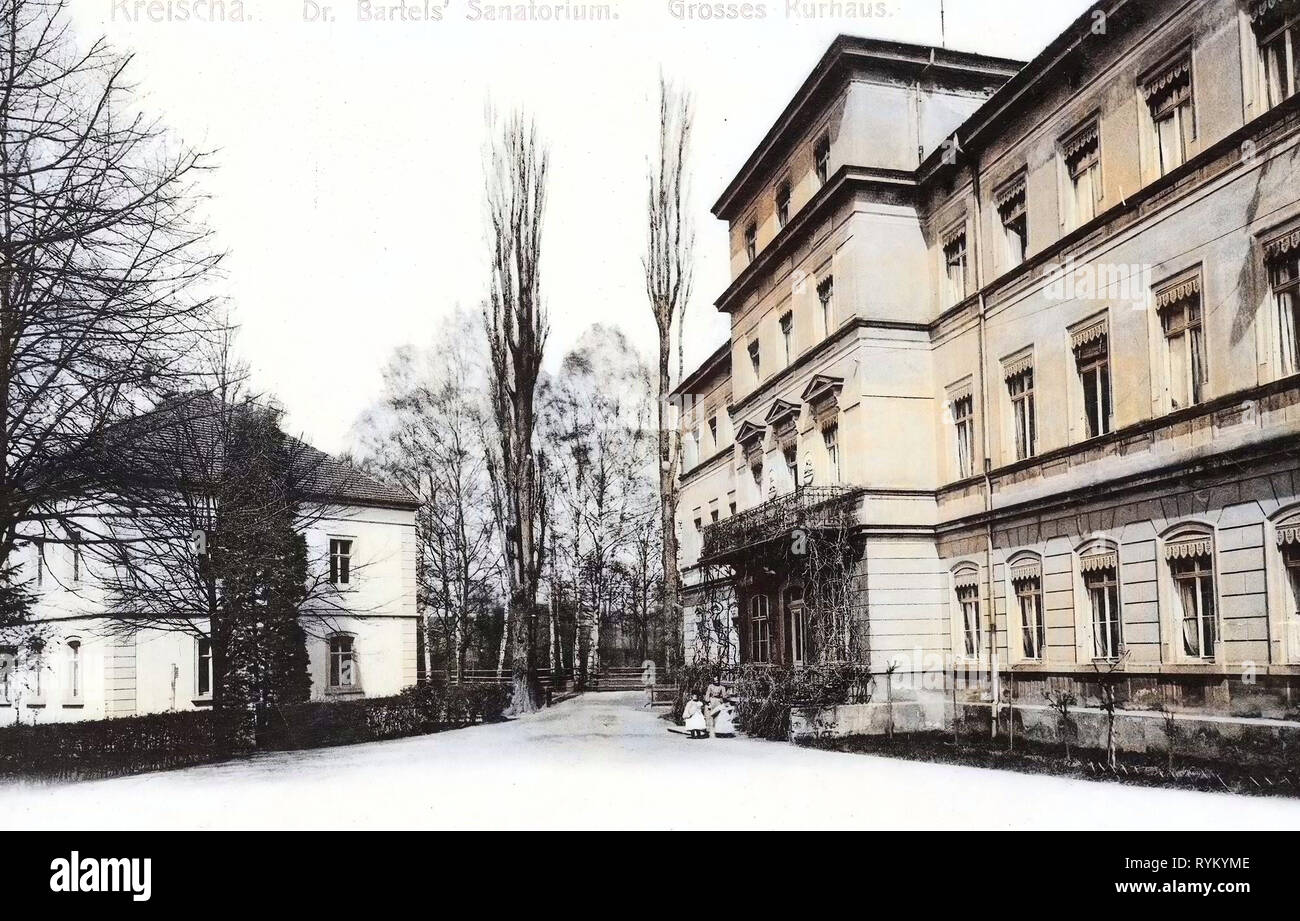 Bâtiments Spa en Saxe, Kreischa, 1903, Landkreis Sächsische Schweiz-Osterzgebirge, M. Bartels, Allemagne Kurhaus Sanatorium Banque D'Images