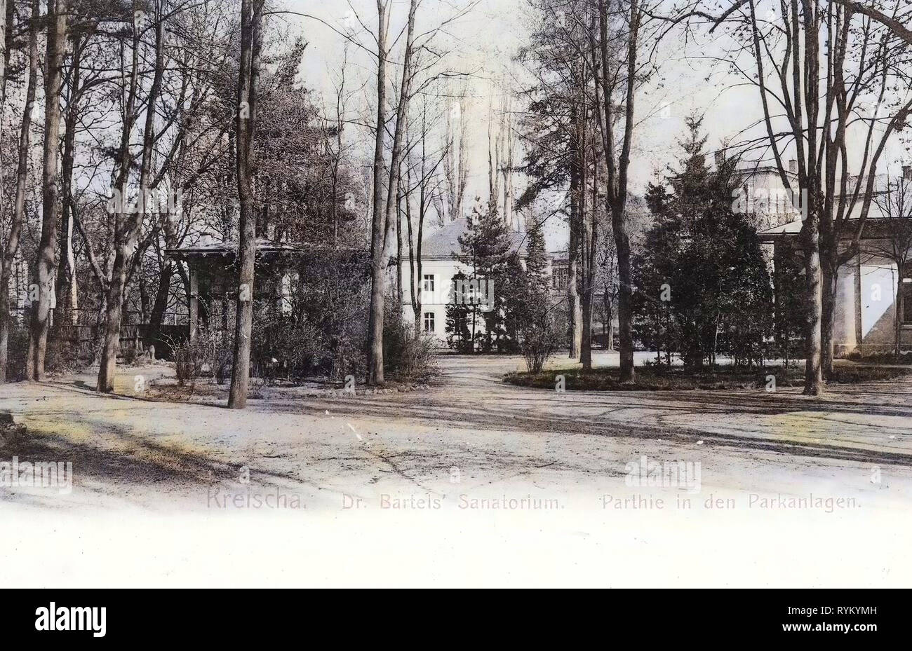 Bâtiments Spa en Saxe, Kreischa, 1903, Landkreis Sächsische Schweiz-Osterzgebirge, M. Bartels Sanatorium Parkanlagen, Allemagne Banque D'Images