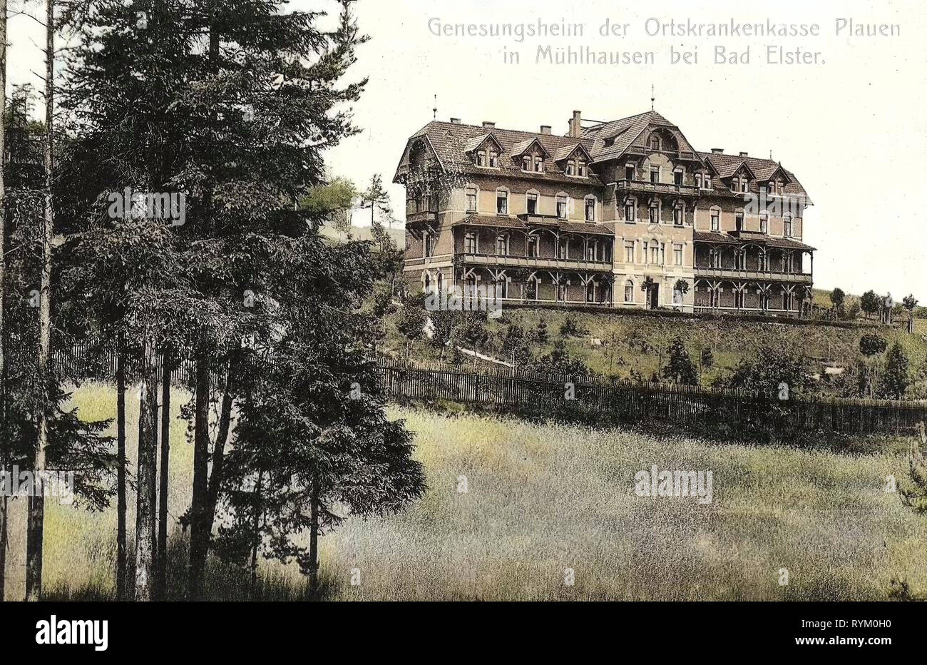 Bâtiments Spa en Saxe, 1906, Vogtlandkreis, Mühlhausen, bei Bad Elster, Genesungsheim des l'OKK Plauen, ALLEMAGNE Banque D'Images