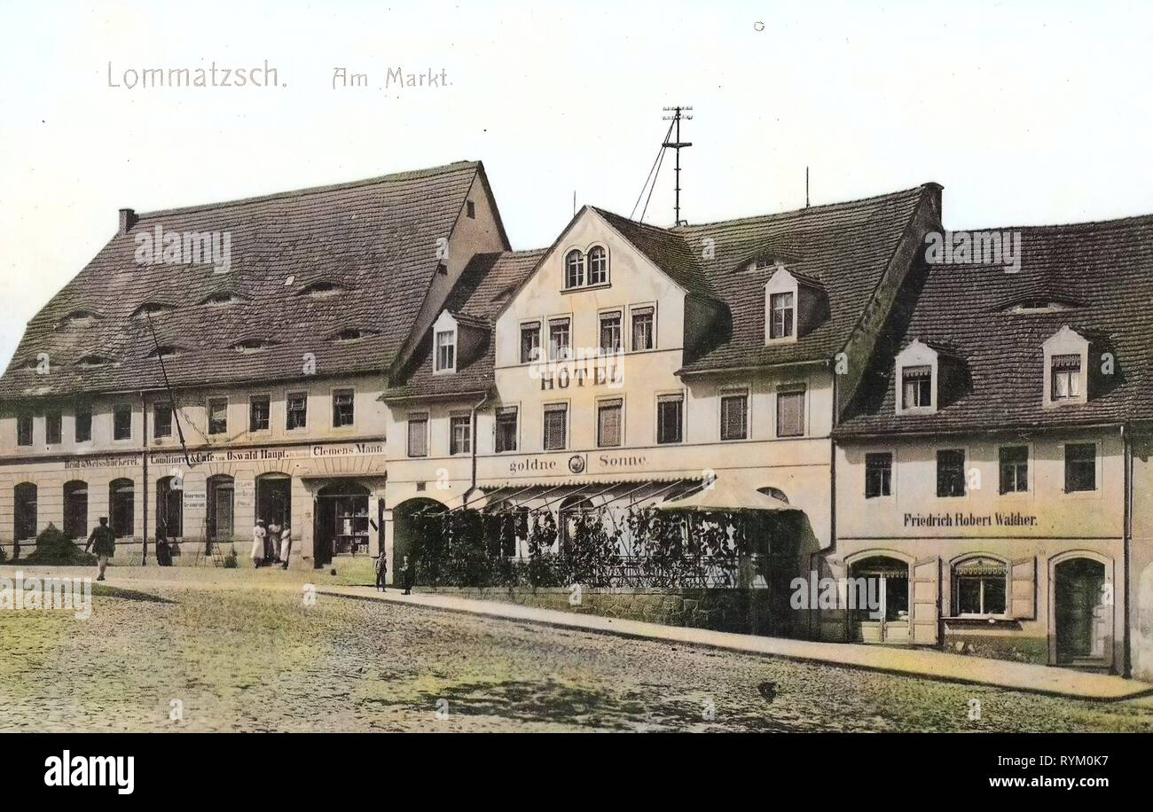 Hôtels en Landkreis Meißen, Lommatzsch, 1906, Landkreis Meißen, Am Markt, Allemagne Banque D'Images