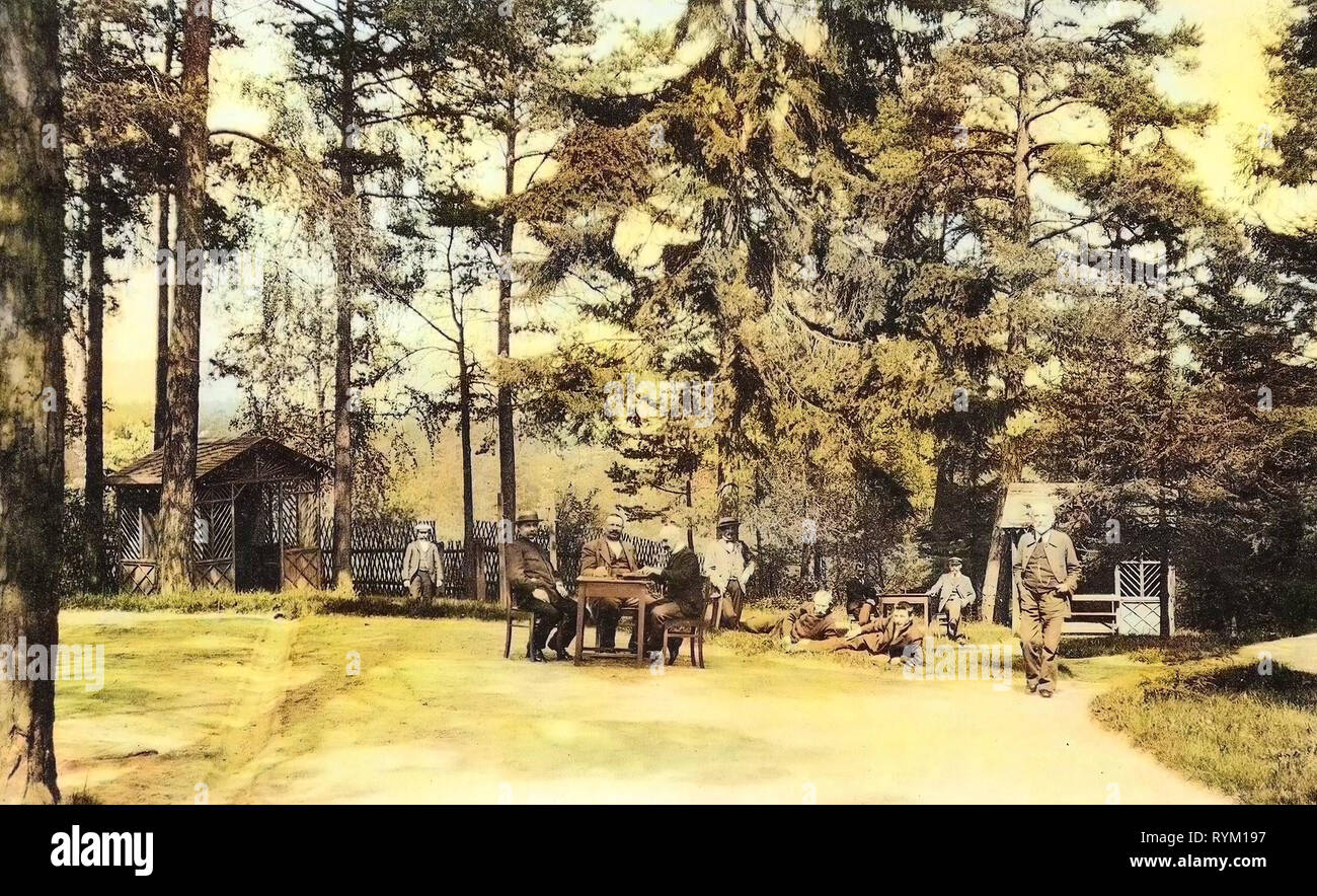 Bâtiments Spa en Saxe, 1906, Landkreis Sächsische Schweiz-Osterzgebirge, Sayda, Im Park des Erholungsheims, Allemagne Banque D'Images