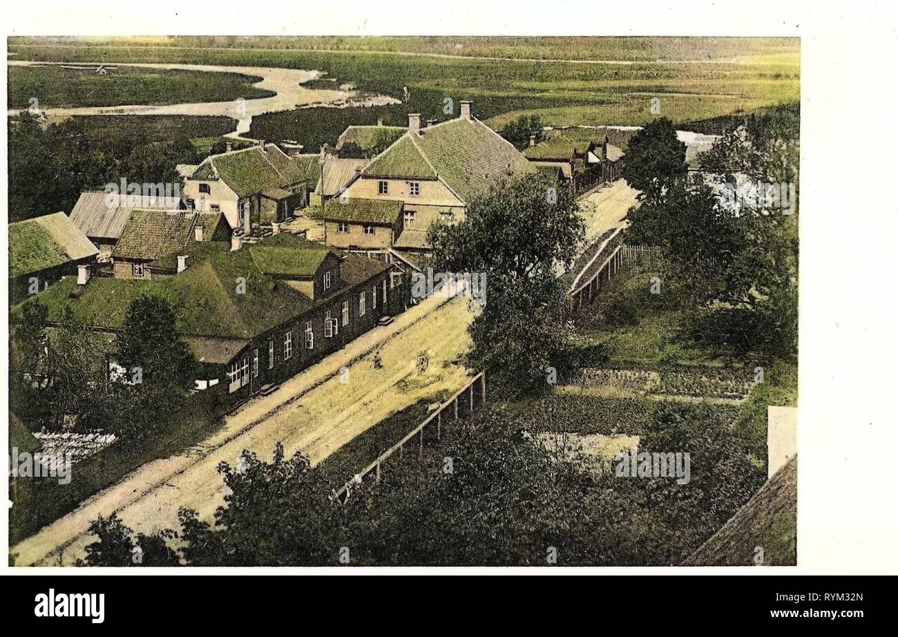 Bâtiments à Võru, 1906, Comté de Võru, o, Alexanderstraße Banque D'Images