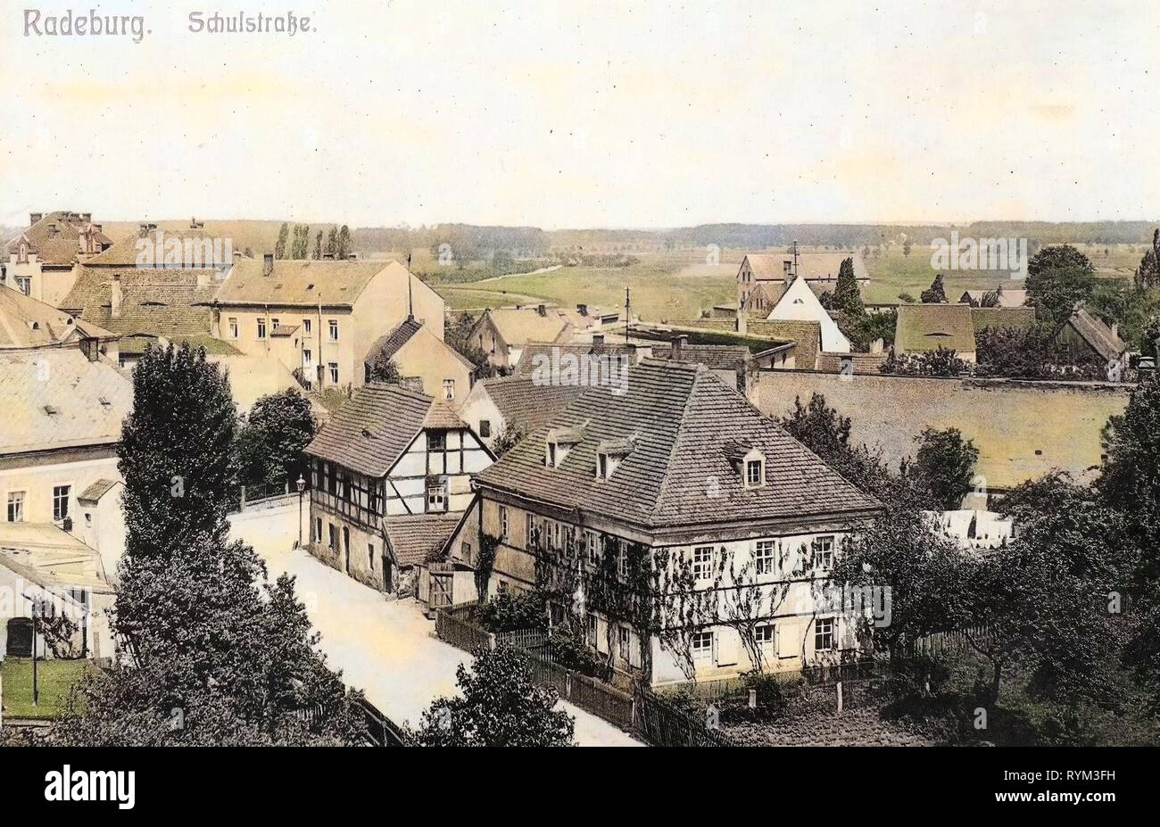 Dans les bâtiments, 1908 Radeburg, Landkreis Meißen, Radeburg, Schulstraße, Allemagne Banque D'Images