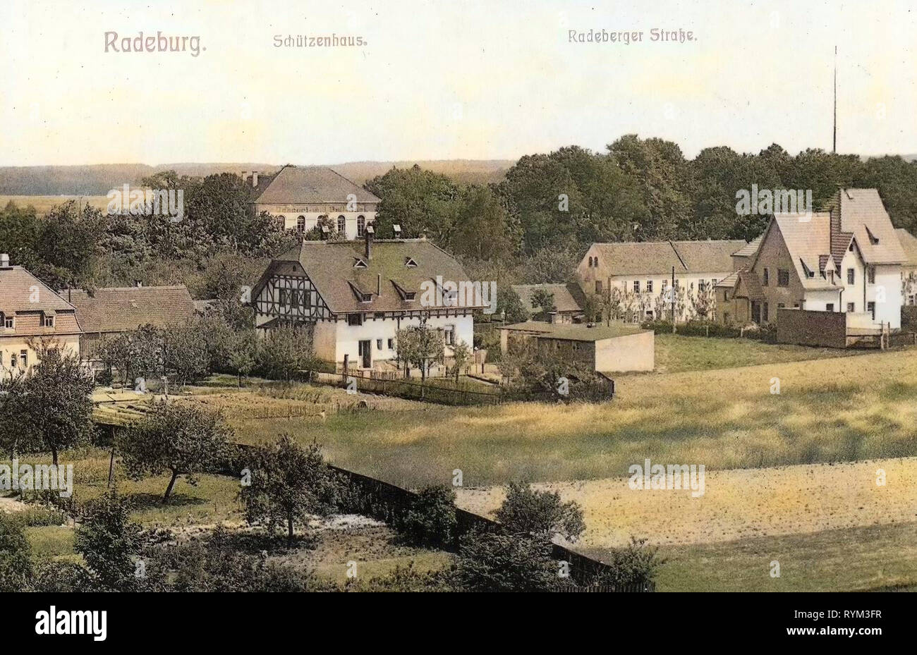 Schützenhaus, bâtiments en Radeburg, 1908, Landkreis Meißen, Radeburg, Allemagne Banque D'Images