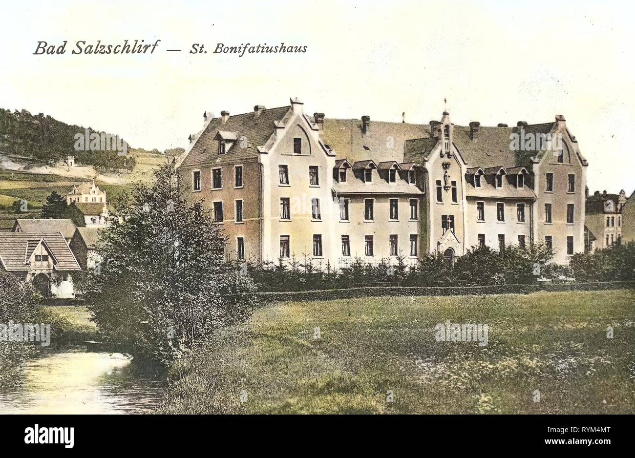 Bâtiments Spa en Allemagne, Bad Salzschlirf, 1908, Hesse, Saint Bonifatius, Haus Banque D'Images