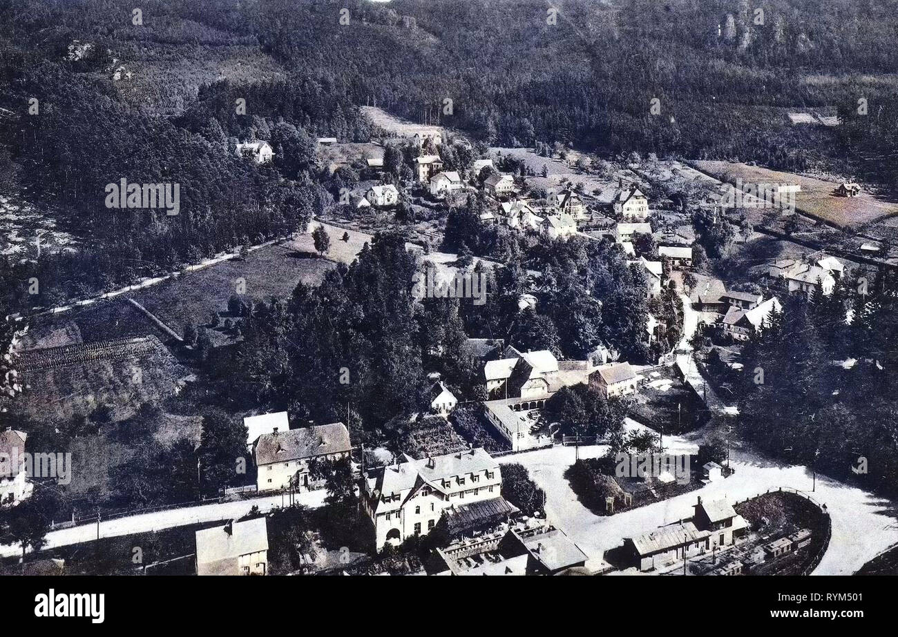 Gares à Landkreis Görlitz, bâtiments en Oybin, 1919, Landkreis Görlitz, Oybin, Allemagne Banque D'Images