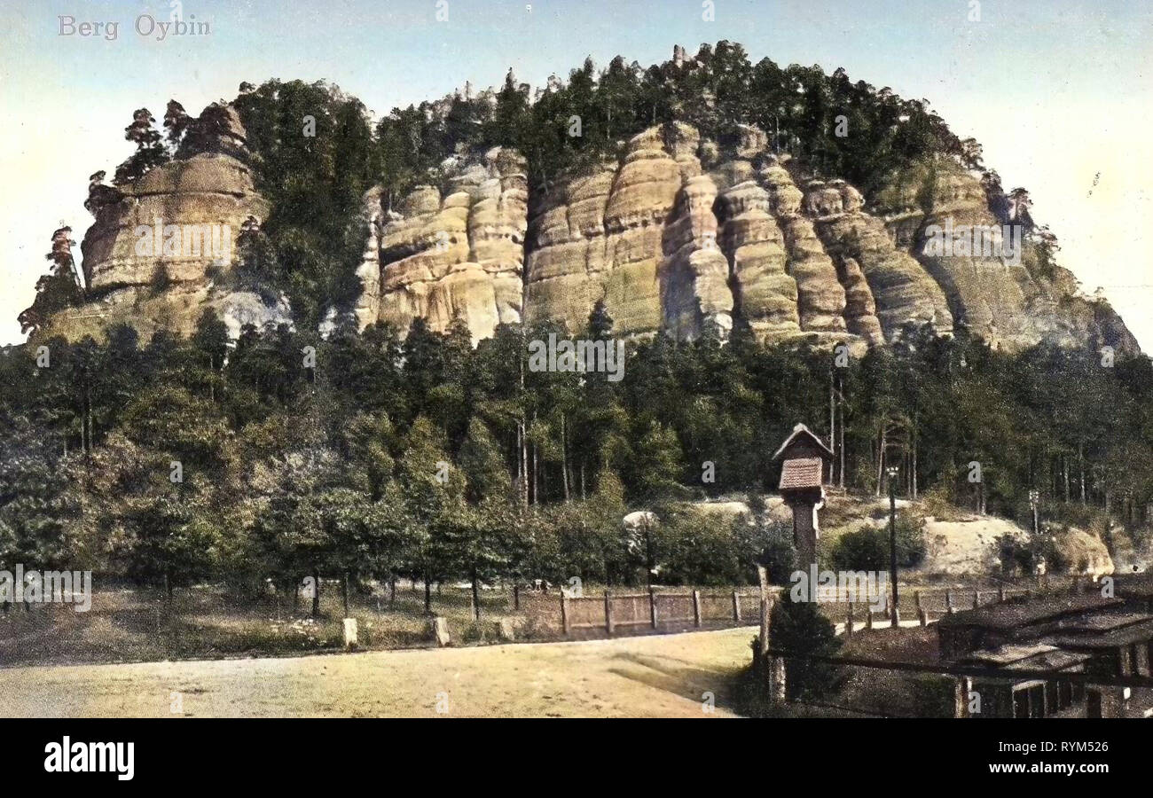 Berg Oybin, gares à Landkreis Görlitz, 1919, Landkreis Görlitz, Oybin, Allemagne Banque D'Images