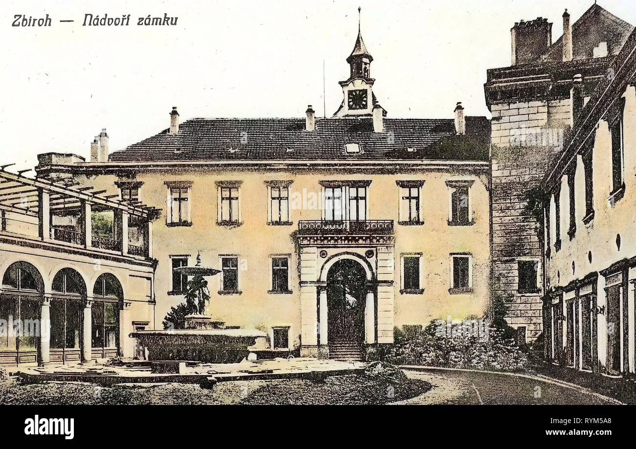 Château hobbies, 1920, Région de Plzeň, hobbies, Nadvori zamku Banque D'Images