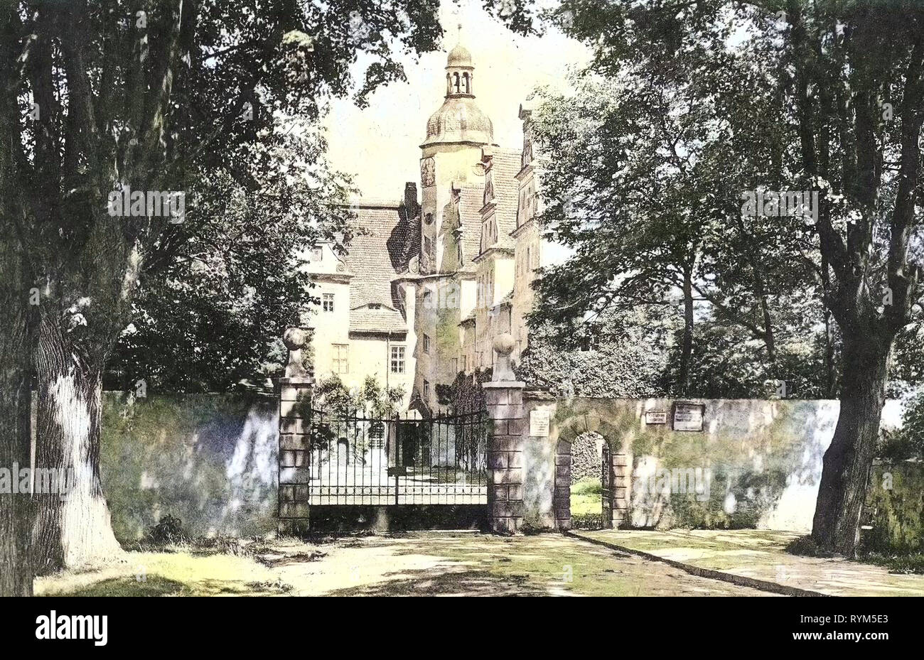 Jagdschloss Wermsdorf, Gates en Saxe, 1920, Landkreis, Nordsachsen Wermsdorf, Schloß, Allemagne Banque D'Images