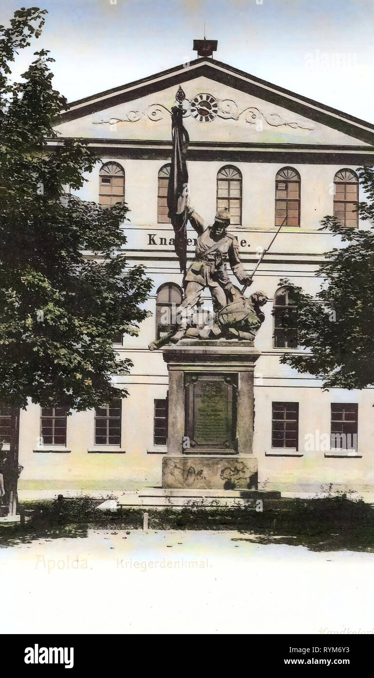Monuments commémoratifs de guerre en Thuringe, Apolda, 1903, Thuringe, Kriegerdenkmal Banque D'Images