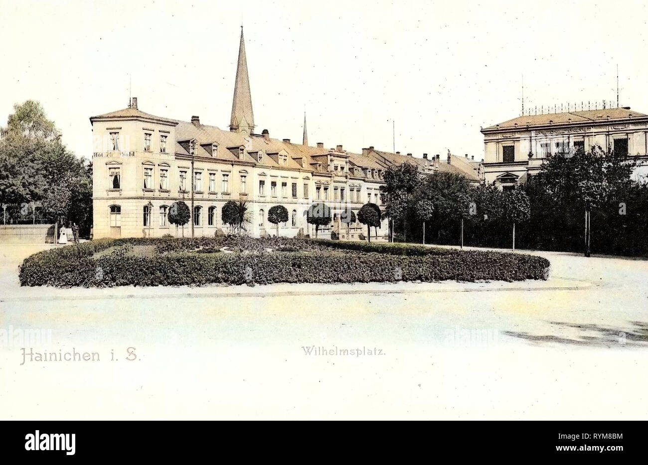 Hôtels en Saxe, Hainichen, 1903, Landkreis Mittelsachsen, Wilhelmsplatz, Allemagne Banque D'Images
