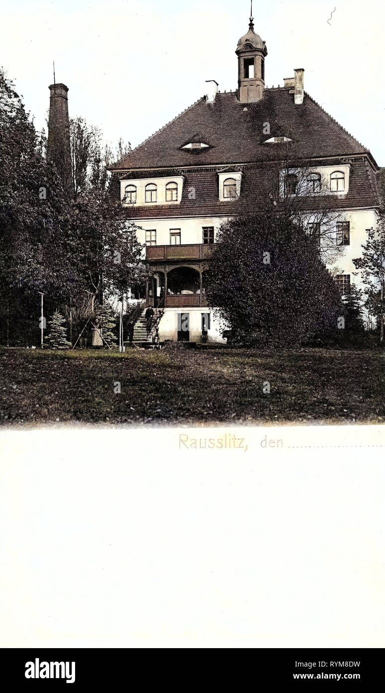 Raußlitz, 1903, Landkreis Meißen, Ansicht, Allemagne Banque D'Images
