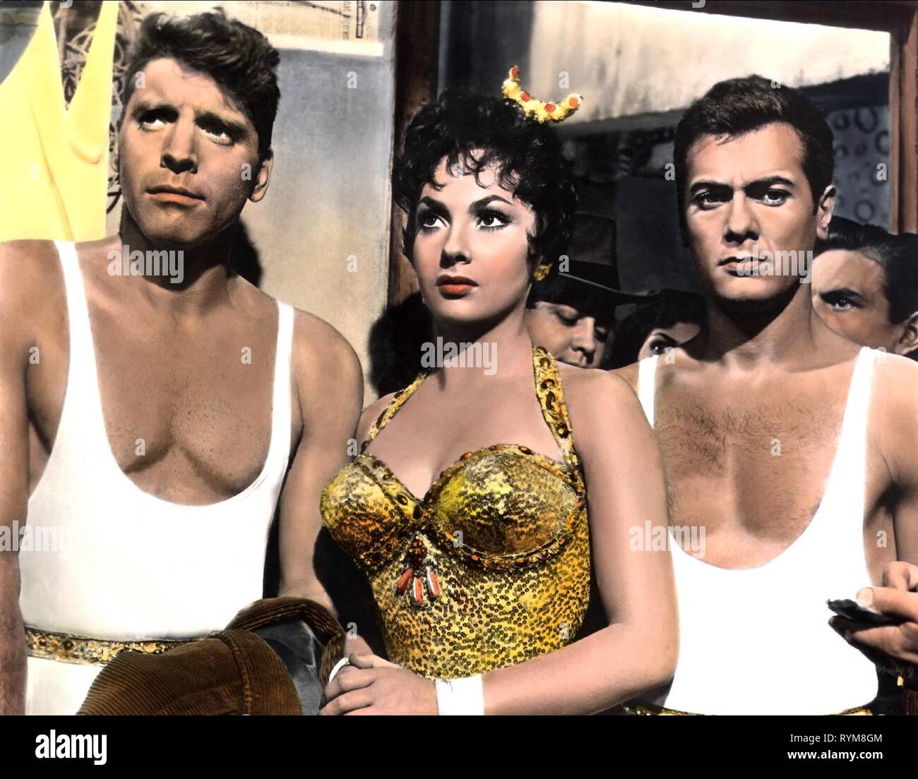 LANCASTER,LOLLOBRIGIDA,CURTIS, trapèze, 1956 Banque D'Images