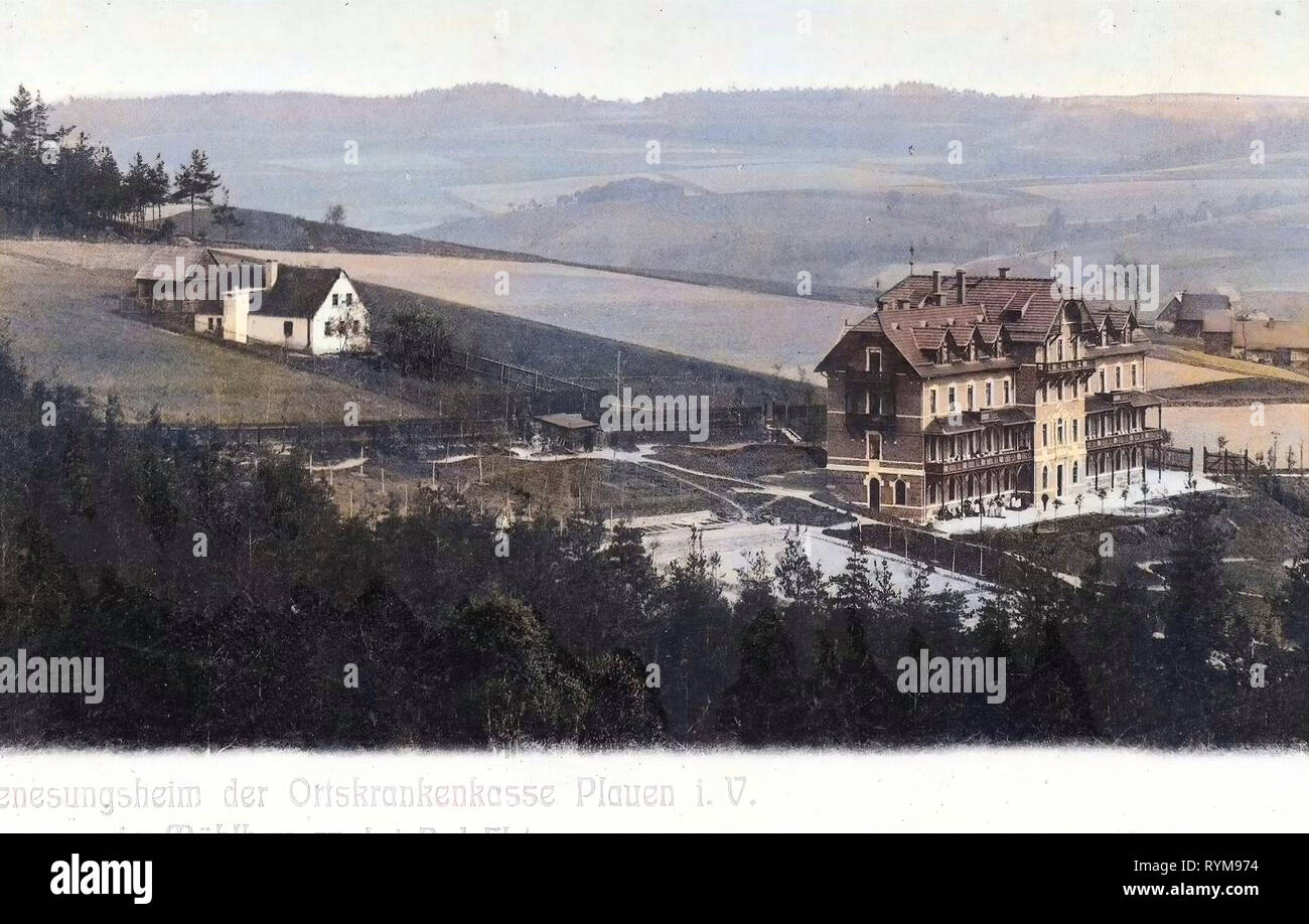 Bâtiments Spa en Saxe, 1903, Vogtlandkreis, Mühlhausen, bei Bad Elster, Genesungsheim der Ortskrankenkasse Plauen, ALLEMAGNE Banque D'Images