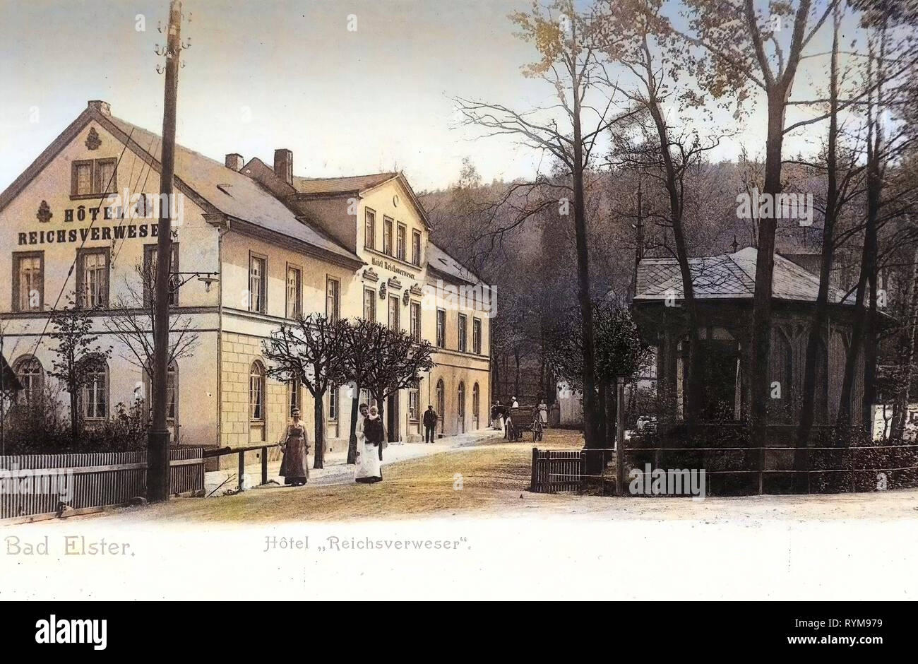 Hôtels en Saxe, 1903, Vogtlandkreis, Bad Elster, Hotel Reichsverweser, Allemagne Banque D'Images