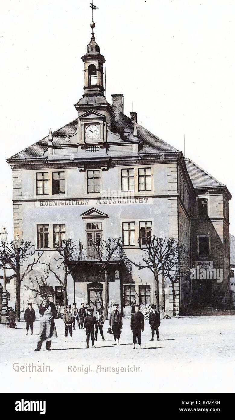 Les palais de Saxe, Geithain, 1905, Landkreis Leipzig, Allemagne, Amtsgericht Königliches Banque D'Images