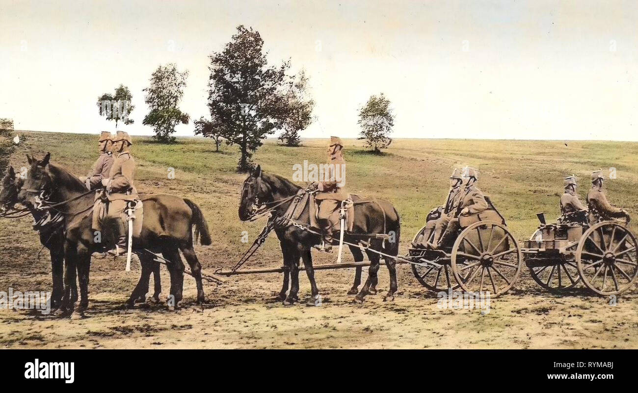 La mitrailleuse Maxim, l'utilisation militaire des chevaux, 1. Königlich Sächsische Maschinengewehr-Abteilung Nr. 12, 1905 cartes postales, 1905, 1. Königlich Sächsische Maschinengewehr Abteilung 12, Nr. Banque D'Images