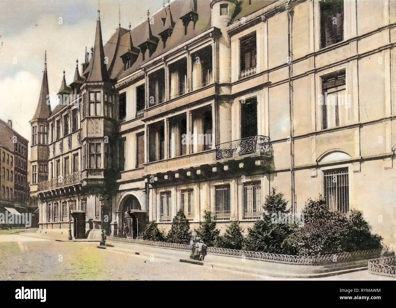 Palais grand-ducal (Luxembourg), des images historiques des châteaux au Luxembourg, 1905, Luxembourg District, cartes postales de la ville de Luxembourg, Luxembourg, Palais Grand Ducal, Banque D'Images