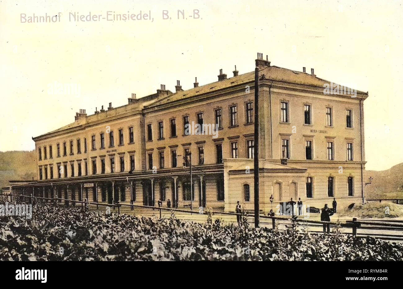 Dolní Poustevna (gare), 1905, d'Ústí nad Labem, Nieder Einsiedel, Bahnhof, République Tchèque Banque D'Images