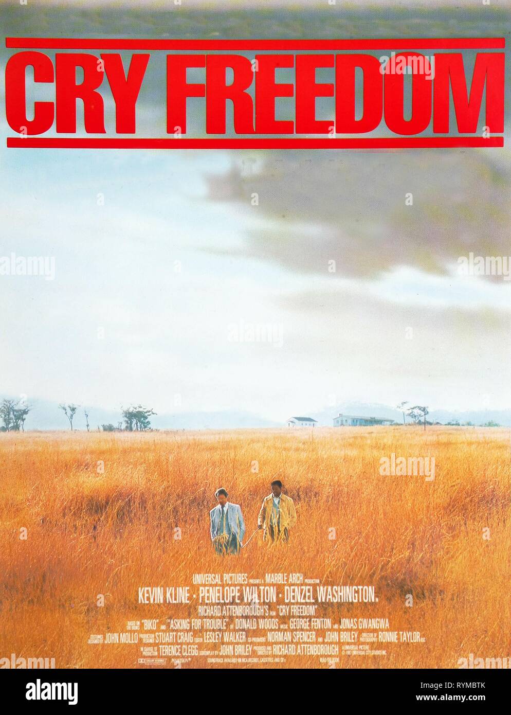 WASHINGTON,POSTER, Cry Freedom, 1987 Banque D'Images
