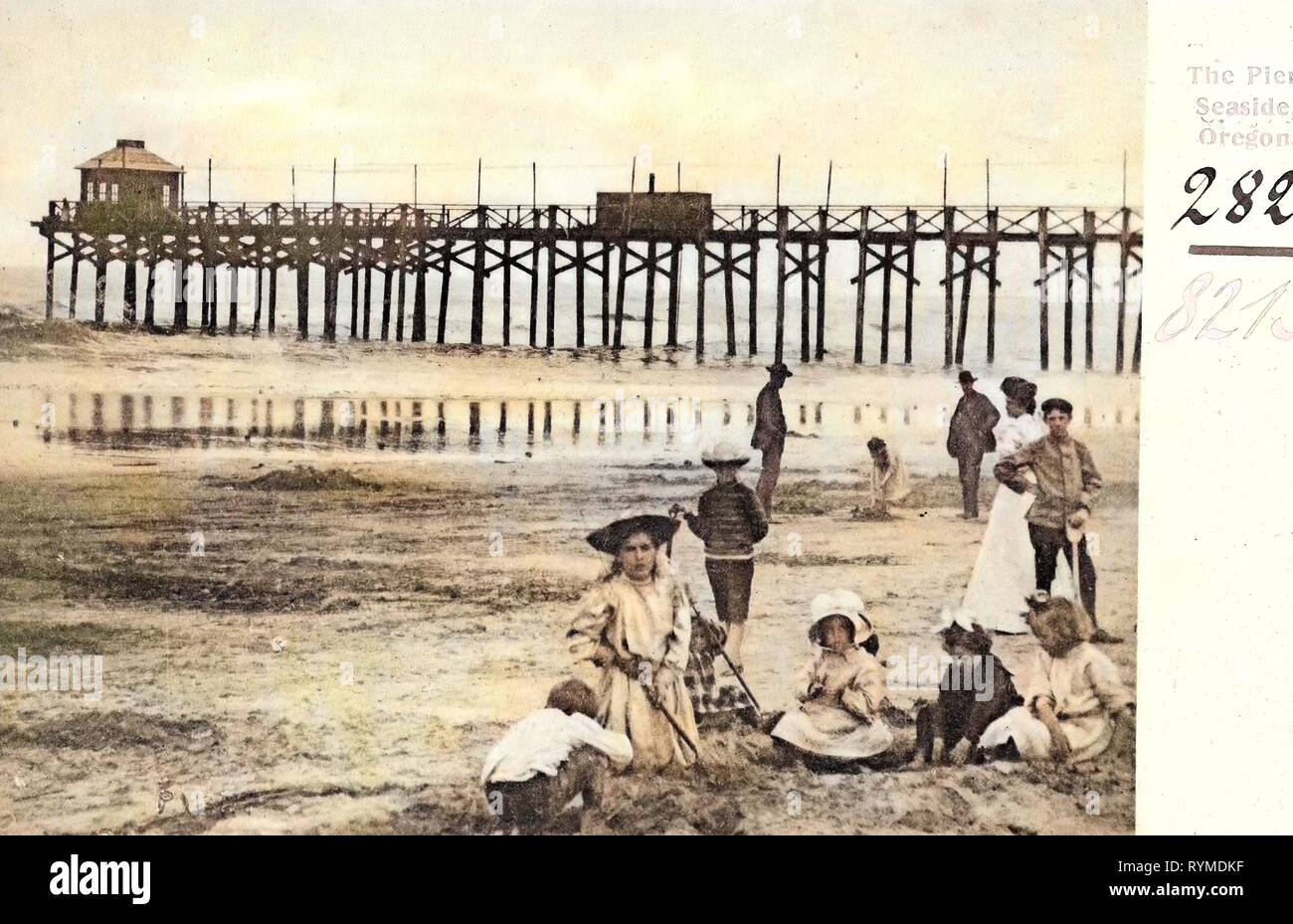 Piers en Oregon, les plages de l'Oregon, Station, New York, 1906, en Orégon, le Pier', États-Unis d'Amérique Banque D'Images