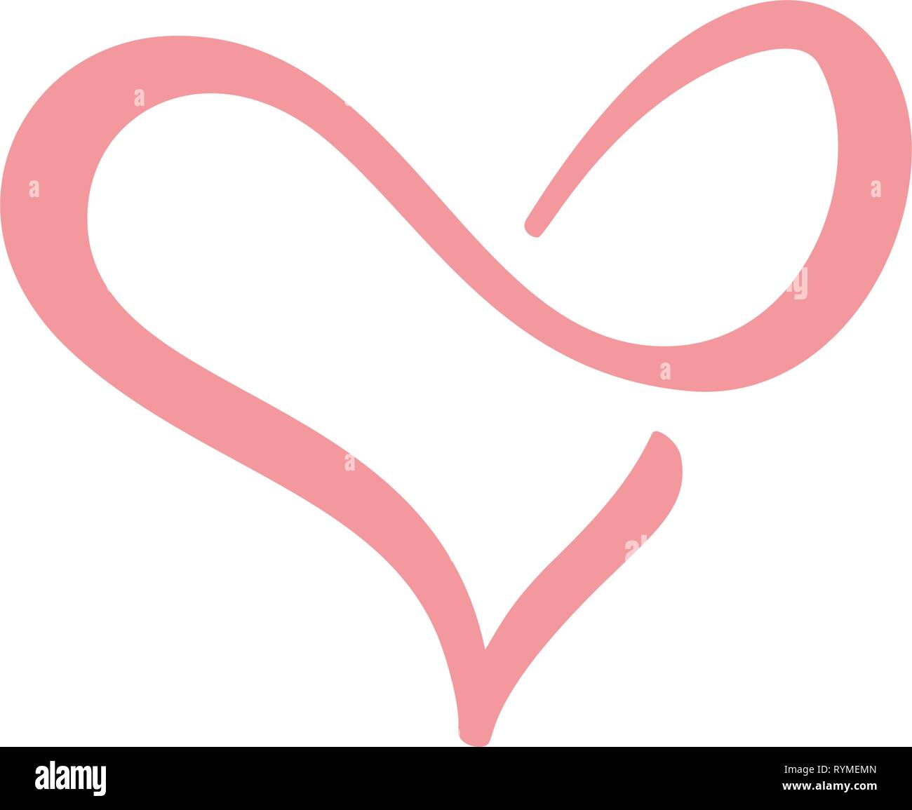 Coeur d'amour avec signe de l'infini. Pour l'icône de carte de souhaits ou  de mariage, Saint Valentin, tatouage, imprimer. Vector illustration isolé  sur une calligraphie Image Vectorielle Stock - Alamy