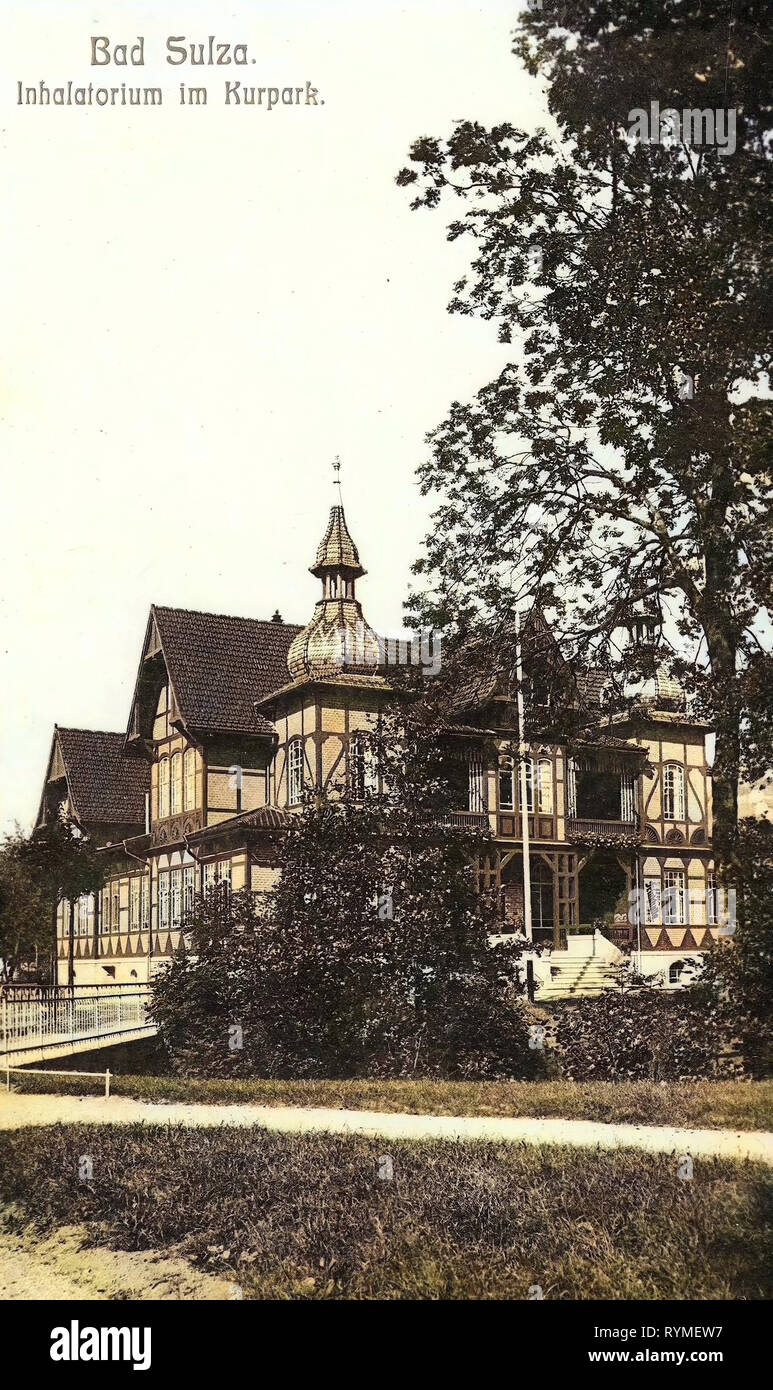 Parcs nationaux en Thuringe, Spa les bâtiments en Allemagne, Bad Sulza, 1907, Thuringe, Inhalatorium im Kurpark Banque D'Images