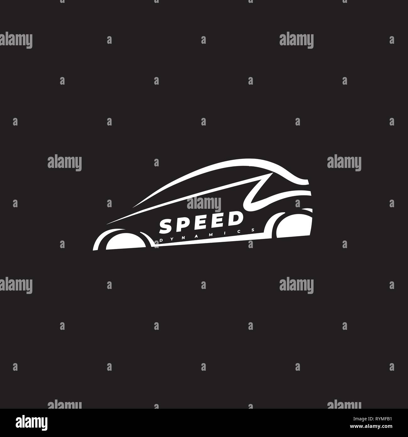 Logo le vecteur vitesse. Emblème de voiture Illustration de Vecteur