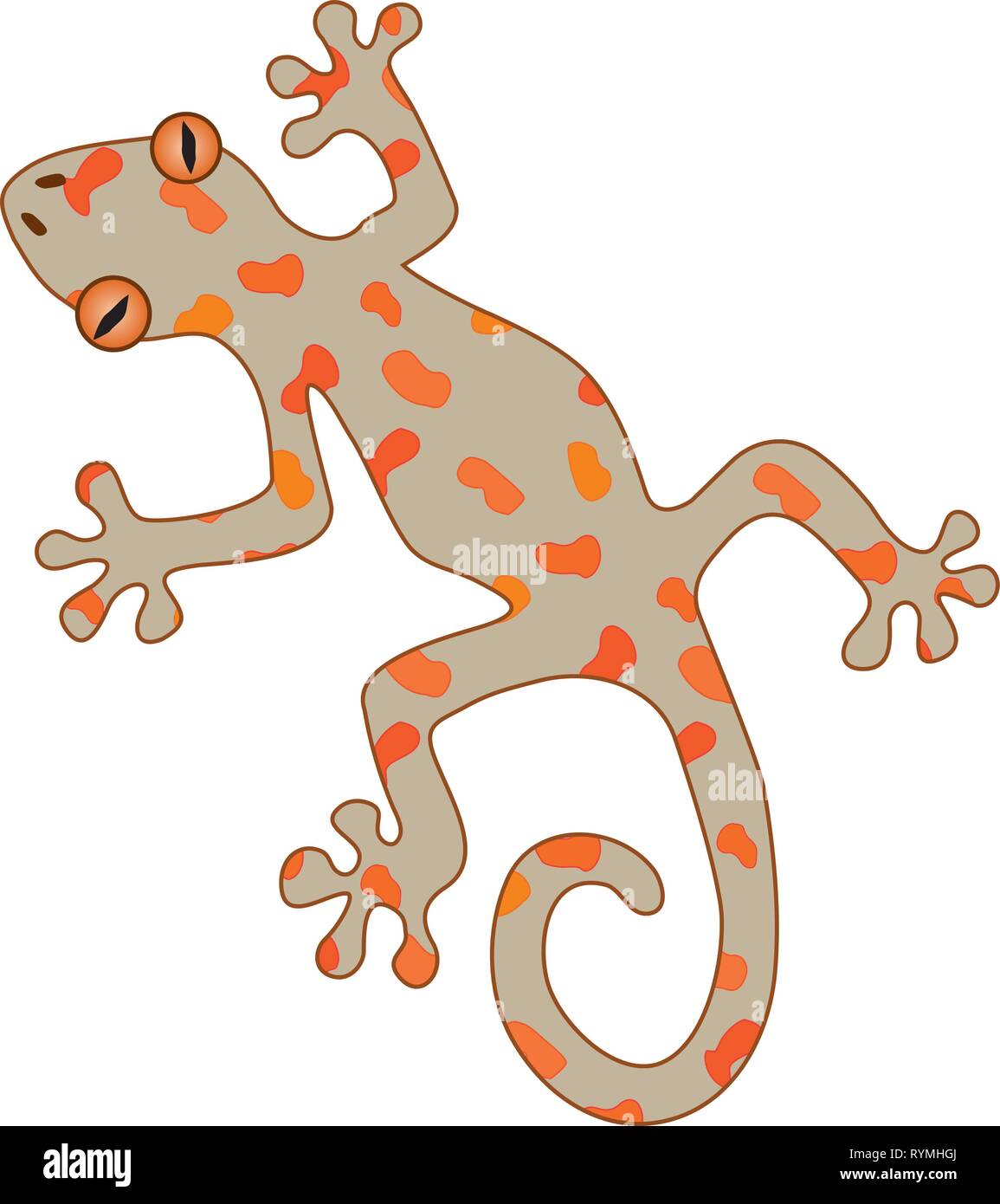 Une illustration d'un gecko Illustration de Vecteur