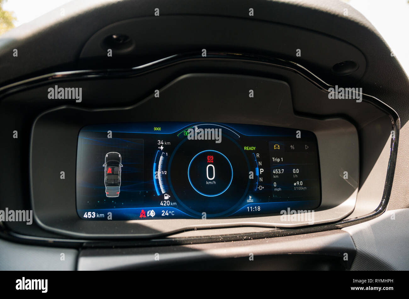 Photos de l'intérieur d'un Lynk & Co 01 PHEV Hyper Pro sur un test officiel dur à Hangzhou. Banque D'Images