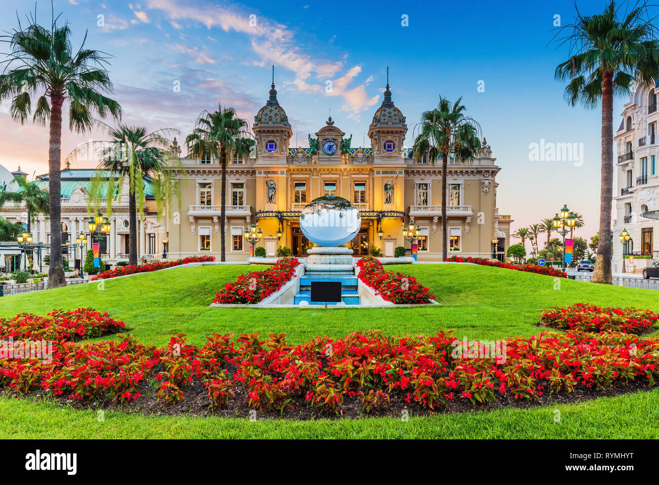 Monte Carlo, Monaco. Avant de le Grand Casino. Banque D'Images